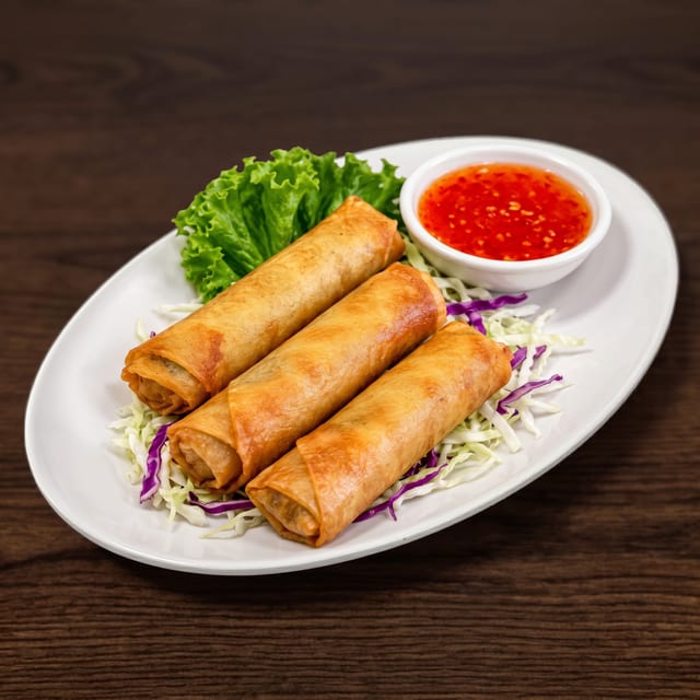 Vegetable Egg Rolls.