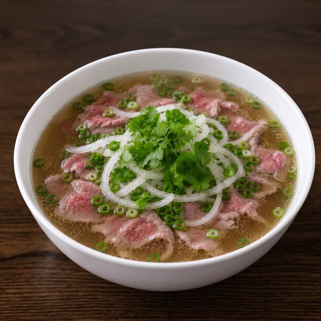 Rare Steak Noodle Soup.