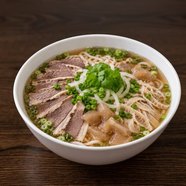 Brisket, Tendon, Flank, Tripe, Noodle Soup.