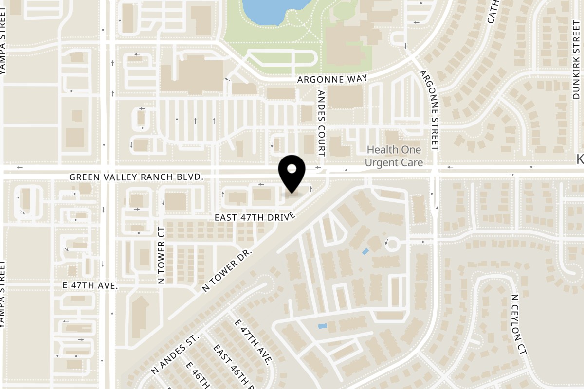 Map showing the location of Bangkok Siam on 18630 Green Valley Ranch Blvd in Denver